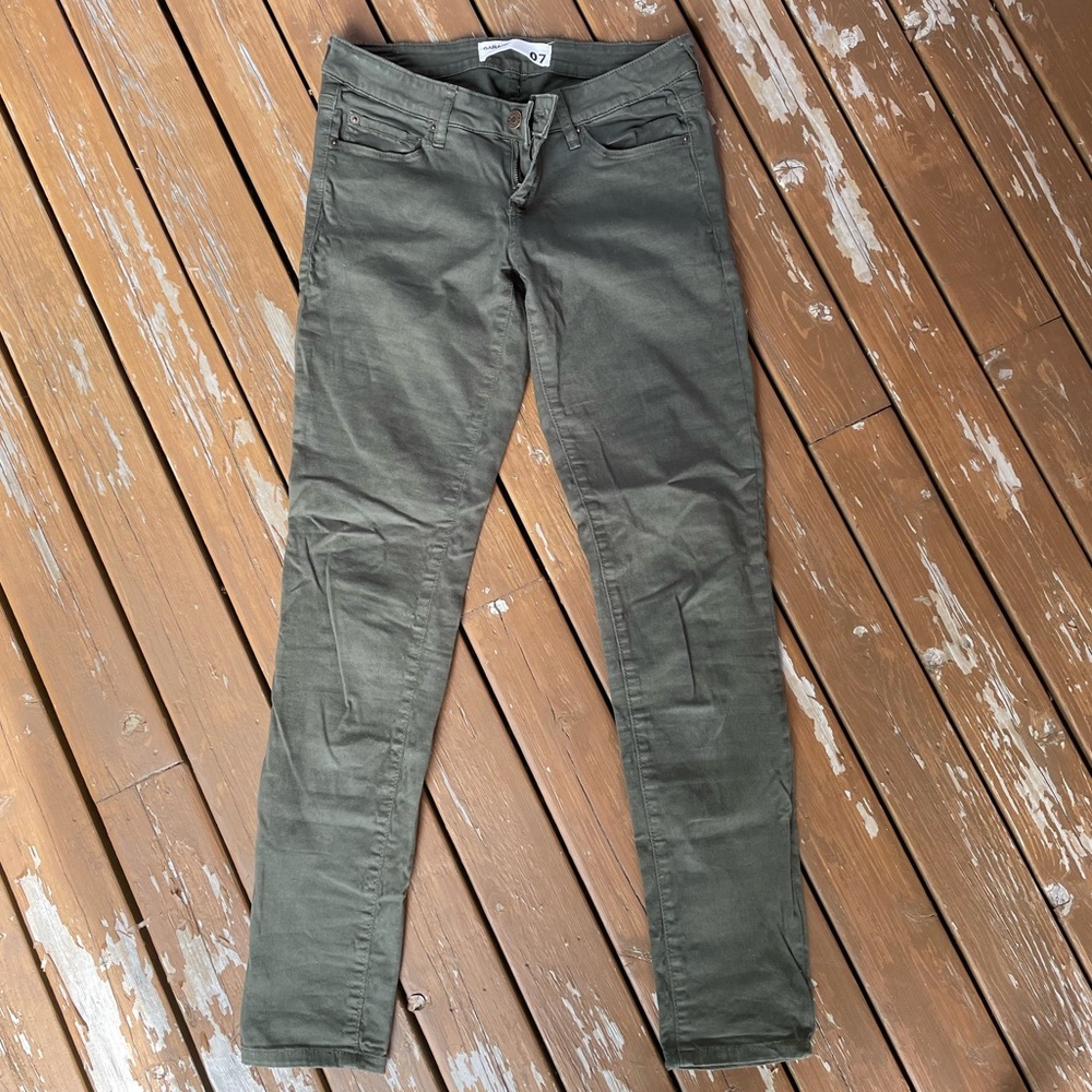 Green jeggings from Garage
